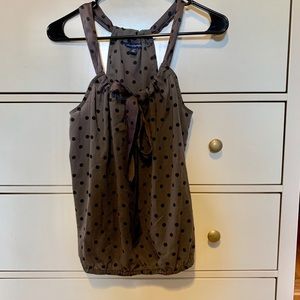 American Eagle 🦅 Gray polka-dot blouse